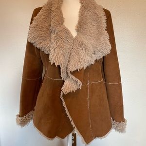 Faux suede 70s style sweater